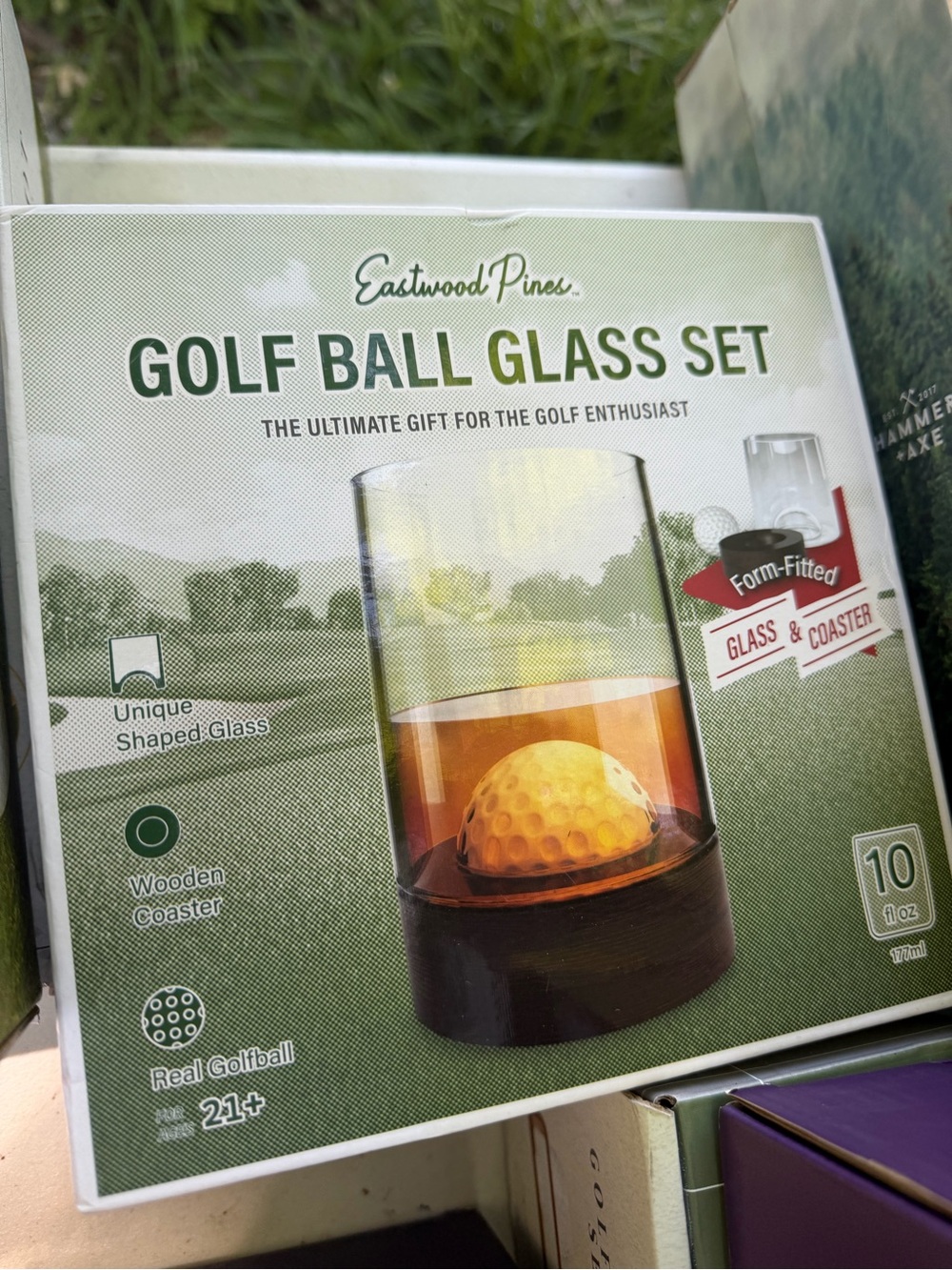 Eastwood Pines Golf Ball Glass Set - Green